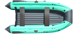 Лодка Скат-390Fi (Светлая бирюза+темно-серый)