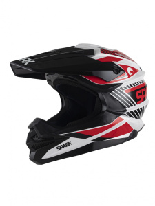 Шлем эндуро SPARX Fenix Gravity (JK6803) (бело-красный) (L)
