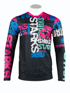 STARKS Джерси Base Cross KIDS Розовый/Бирюза (L)