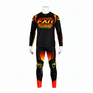Мотокостюм FXR moto Черный/Красный (L)