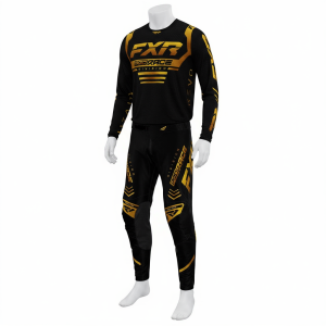 Мотокостюм FXR moto Черный/Золотой (XL)