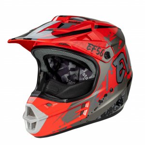 EF56 Шлем Base MX Красный/Серый глянец ABC (L)