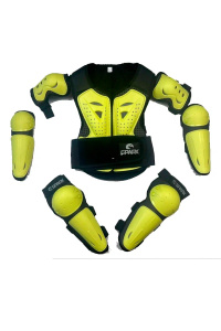 Комплект (наколенники, налокотники, панцирь) SPARX BA10 K (желто-зеленый) (S/M)