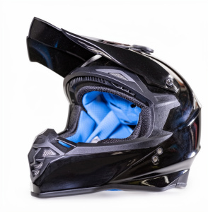 Шлем кроссовый ROCKOT RM-217 Dark GL (черный глянцевый однотонный) (S)