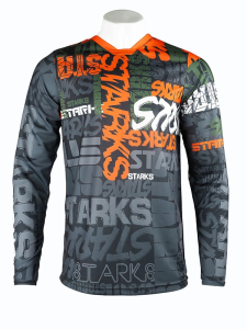STARKS Джерси Base Cross 2.0 Серый- Оранжевый (3XL)