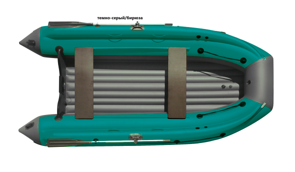 Лодка REEF-390 Fi НД ТРИТОН (Серый/бирюзовый)