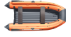Лодка Скат-390Fi (Оранжевый+темно-серый)